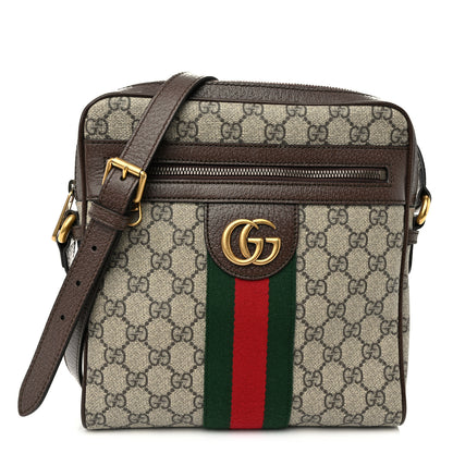 Gucci GG Supreme Monogram Web Small Ophidia Messenger Bag Brown 1 of 10