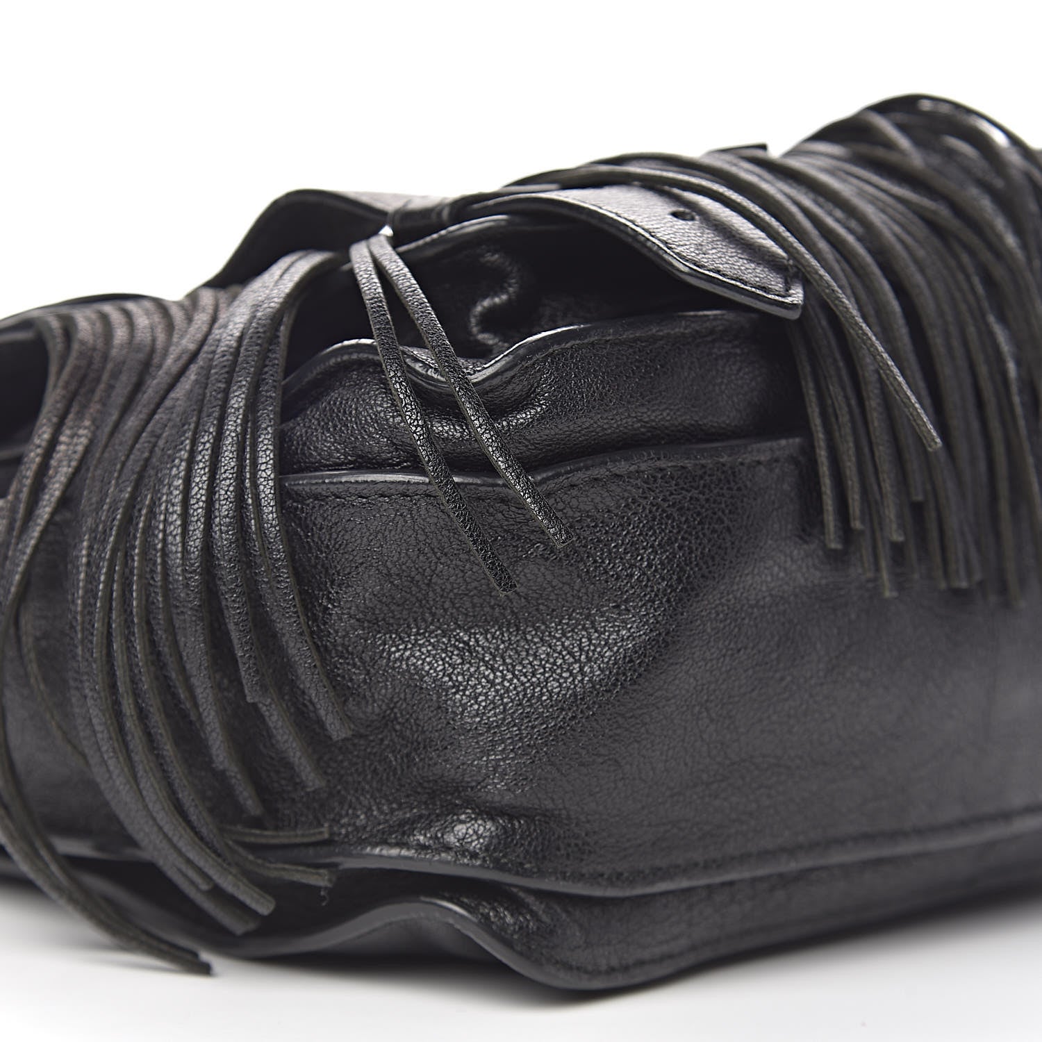 Proenza Schouler Lambskin Fringe PS1 Crossbody Pouch Black 9 of 11