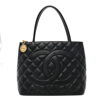 Chanel Caviar Quilted Medallion Tote Black 1 of 10