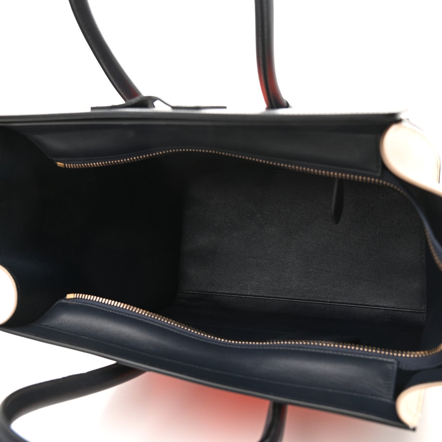 Elephant Calfskin Mini Tri-Color Luggage Bright Orange