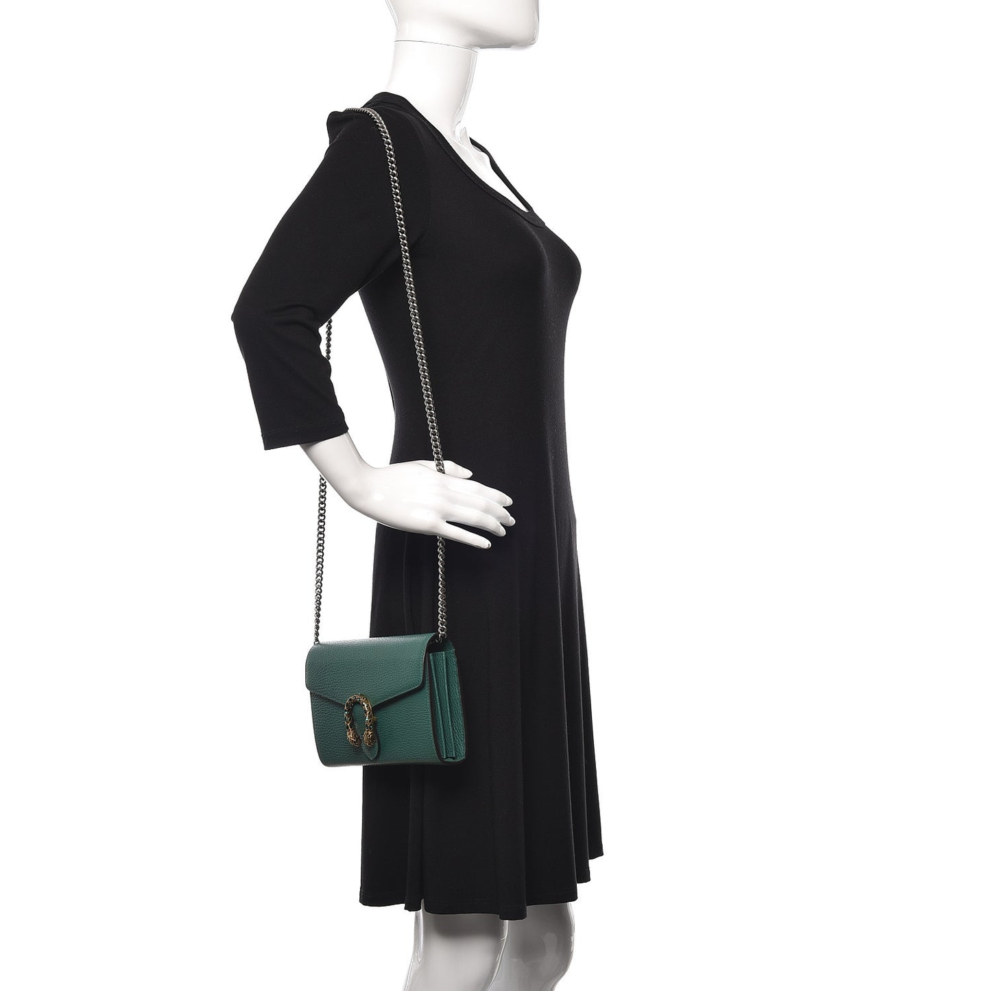 Calfskin Mini Dionysus Chain Wallet Emerald