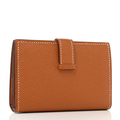 Hermes Epsom Mini Bearn Wallet Gold 3 of 8