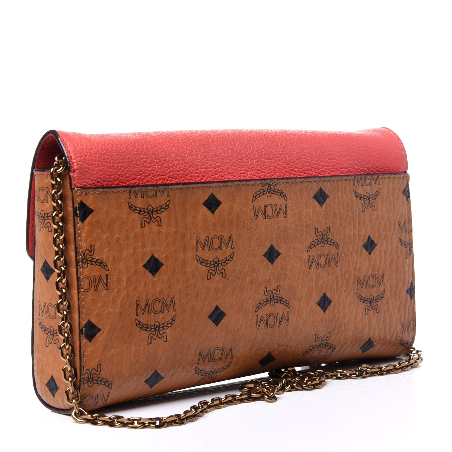 MCM Visetos Millie Crossbody Bag Cognac Marigold Orange 3 of 10