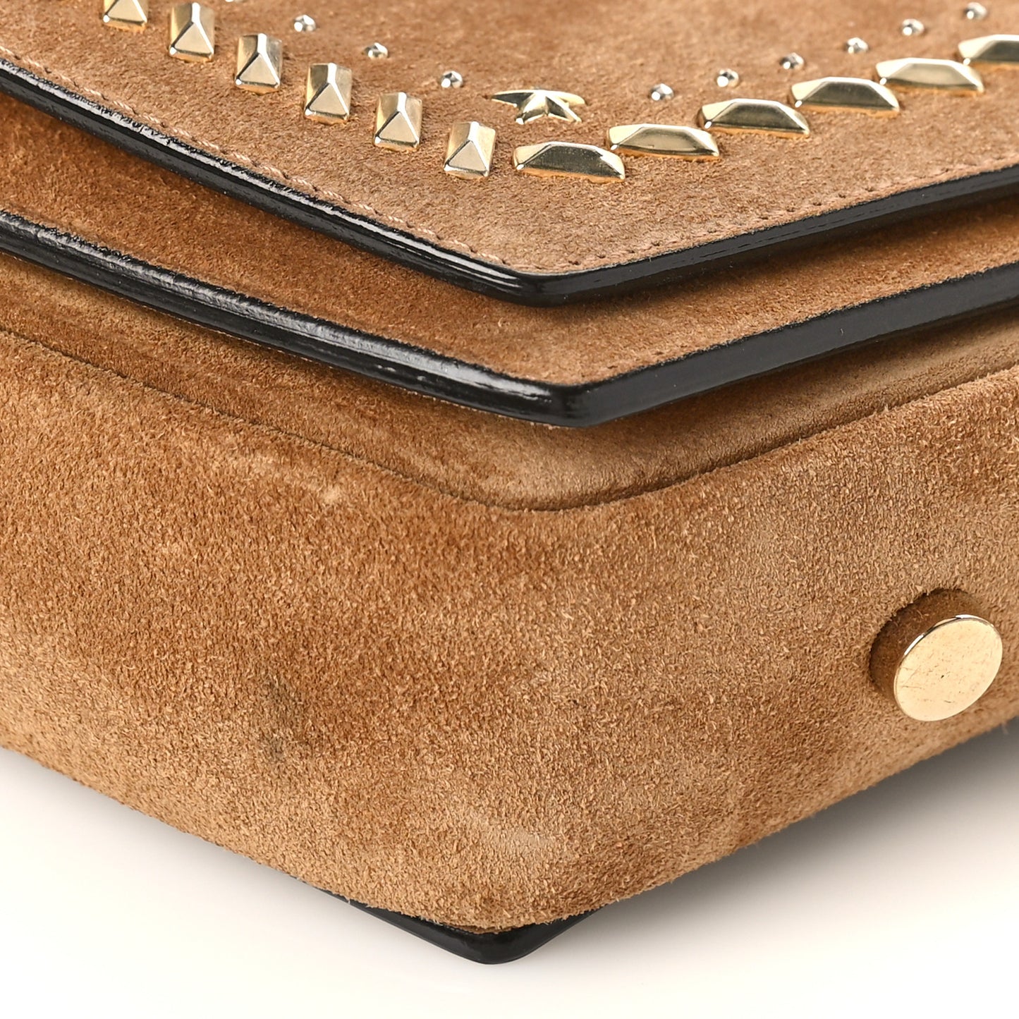 Suede Studded Bag Black Brown