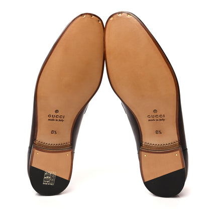 Gucci Betis Glamour Calfskin Horsebit Mens Jordaan Loafers 8 Fondente 5 of 9