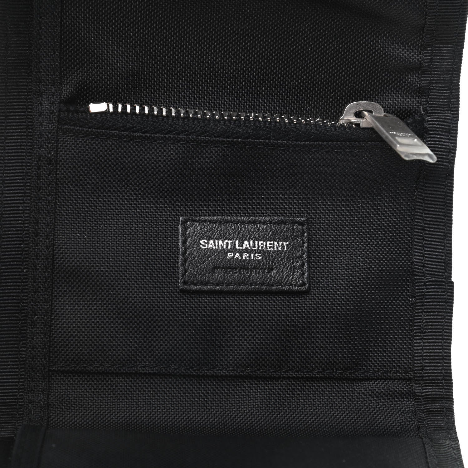 Saint Laurent Nylon Print Bandana Tiny Buffalo Wallet Black 7 of 8