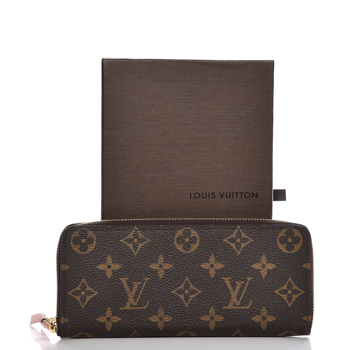 Monogram Clemence Wallet Rose Ballerine