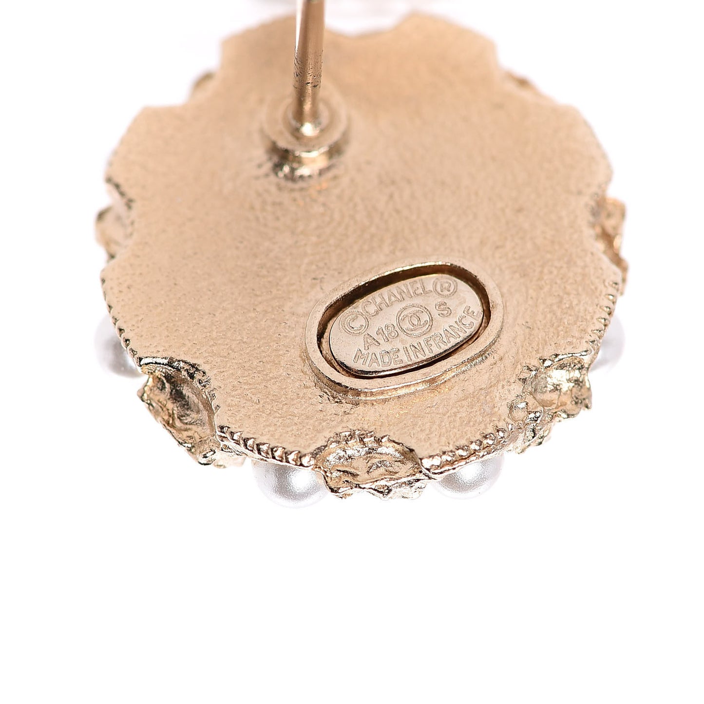 Pearl CC Earrings Gold
