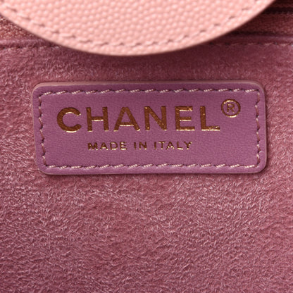 Chanel Caviar Small Studded Deauville Tote Light Pink 7 of 12