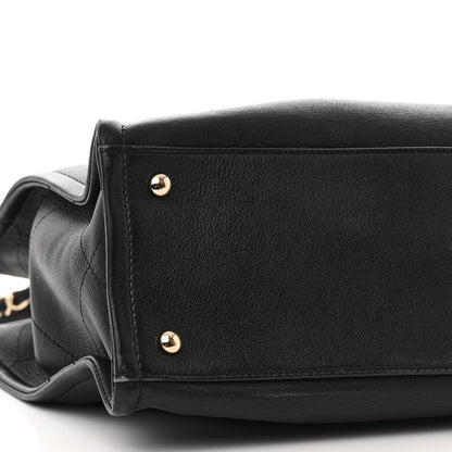 Chanel Calfskin CC Zipped Shopping Tote Black 9 of 10