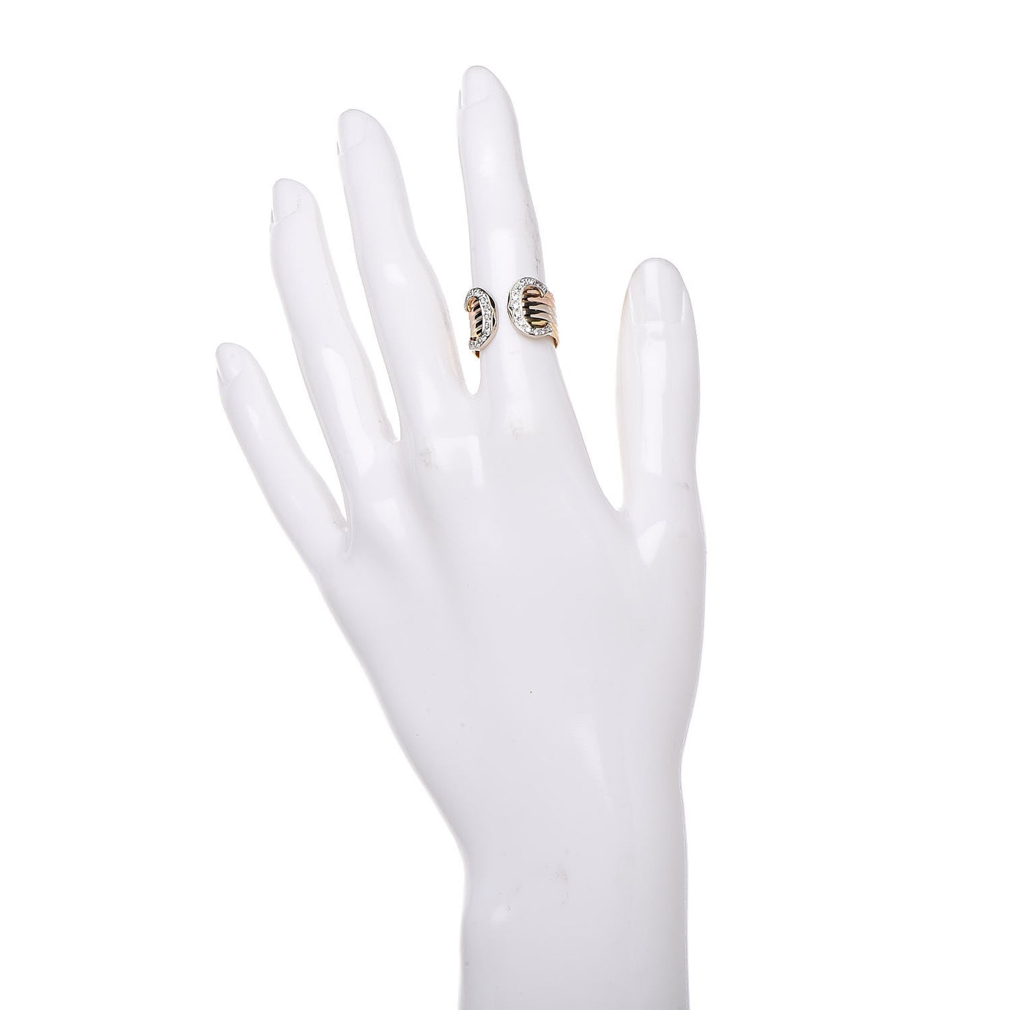 18K Pink Yellow White Gold Diamond 13mm C De Ring 48 4.5