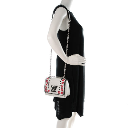 Louis Vuitton Epi Embroidered Twist Shoulder Bag PM White 2 of 7