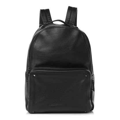 Valentino Garavani Grained Calfskin Rockstud Backpack Black 1 of 8