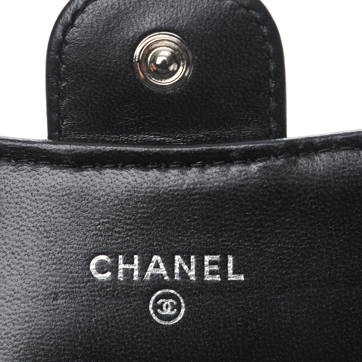 Chanel Lambskin Quilted Flap Card Holder Black 6 of 9