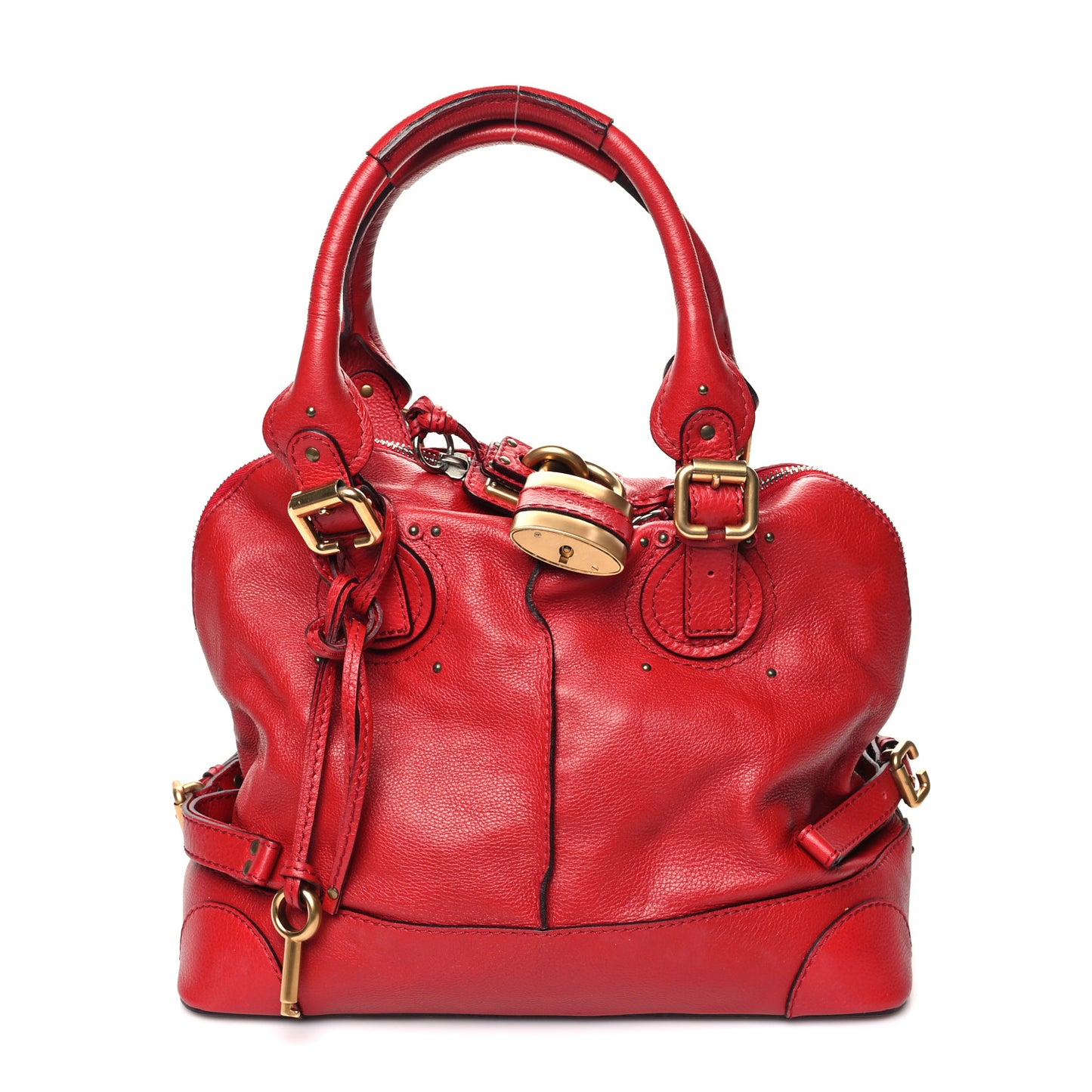 Calfskin Paddington Satchel Rouge