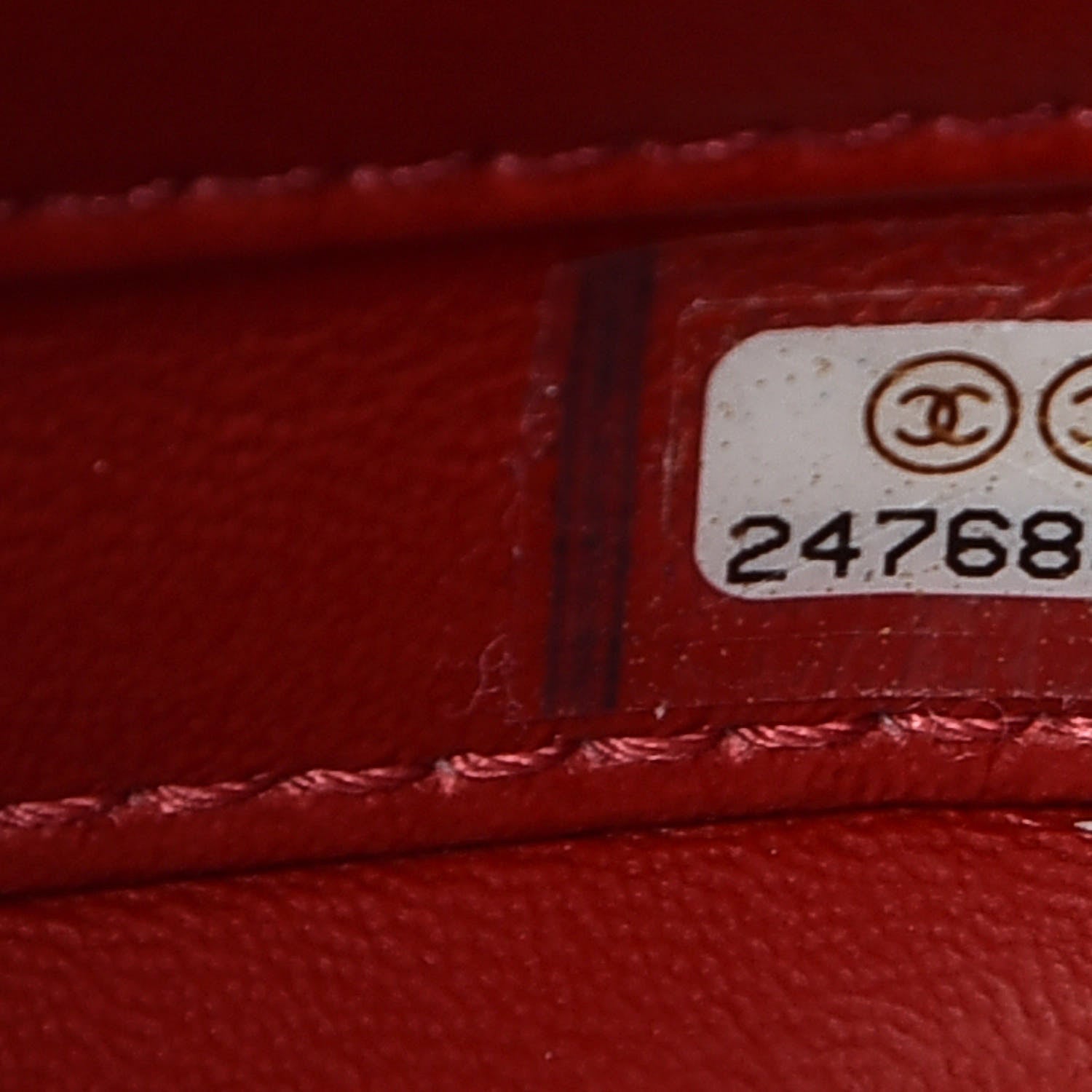 Chanel Caviar Quilted Small CC Filigree Vanity Case Red 7 of 9
