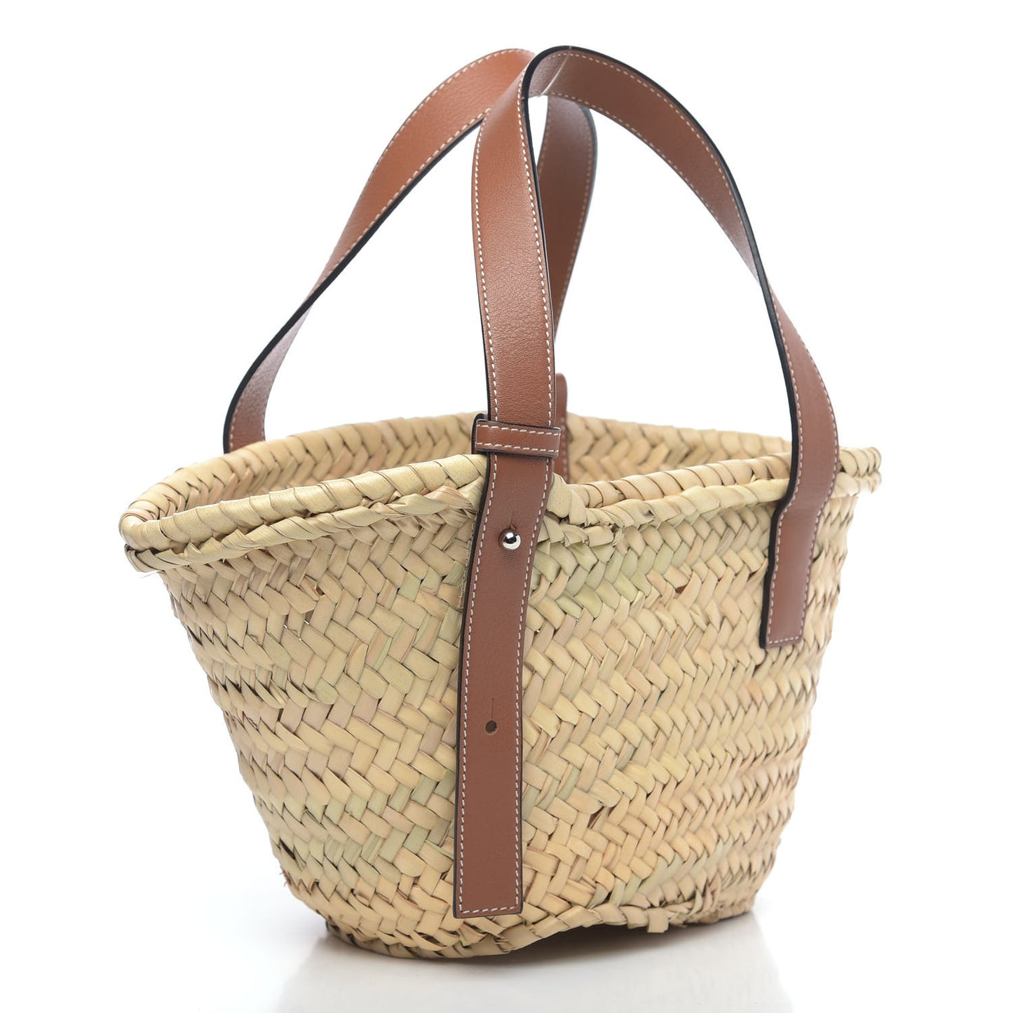Raffia Small Basket Tote Bag Natural Orange