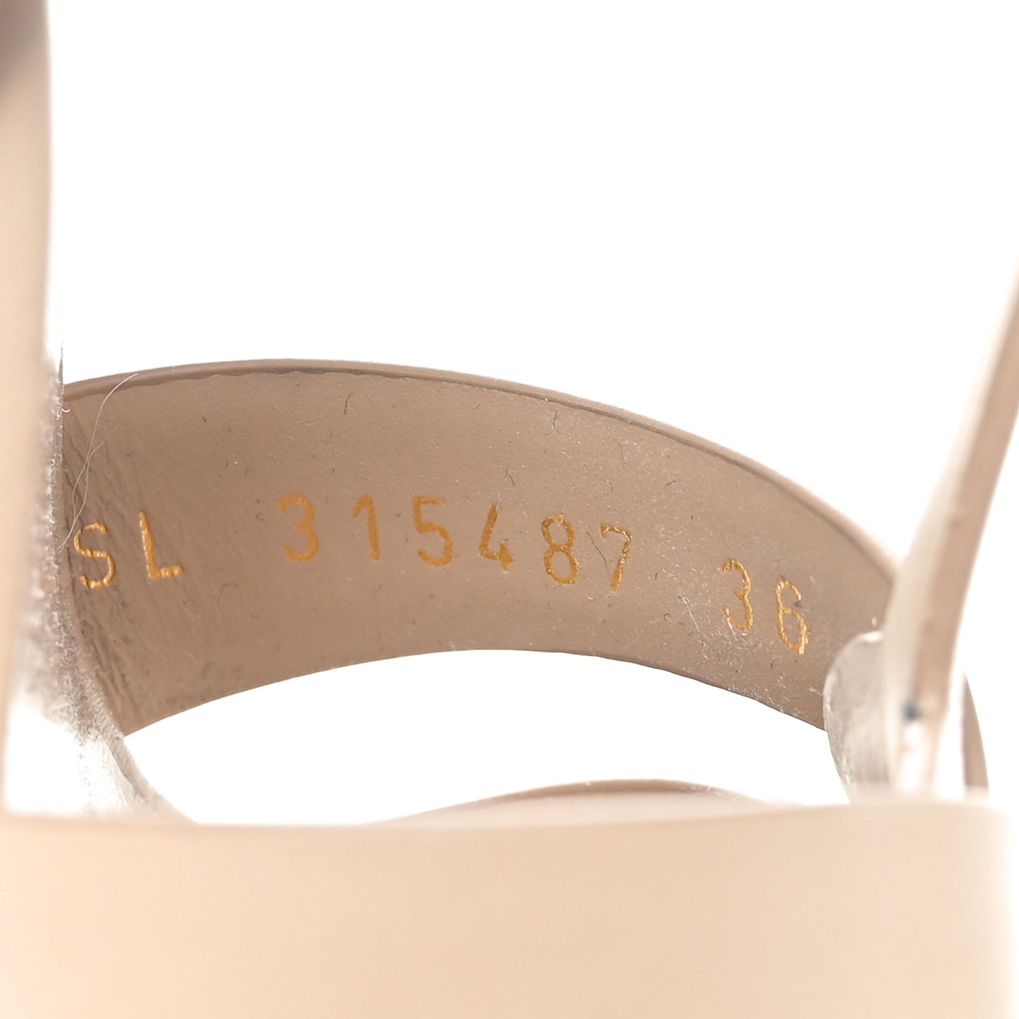 Calfskin Tribute 105 Platform Sandals 36 Nude