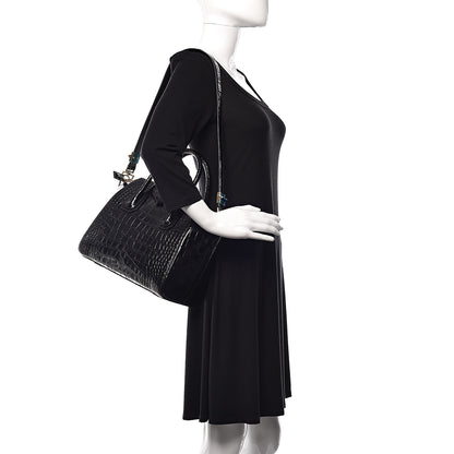 Givenchy Calfskin Crocodile Embossed Small Antigona Black 2 of 10