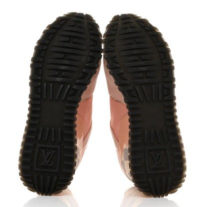 Louis Vuitton Suede Damier Azur Run Away Sneakers 36.5 Pink 5 of 9