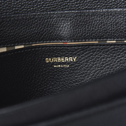 Burberry Grainy Calfskin Note Crossbody Bag Black 5 of 9