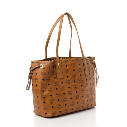 MCM Visetos Medium Liz Reversible Shopper Tote Cognac 3 of 17