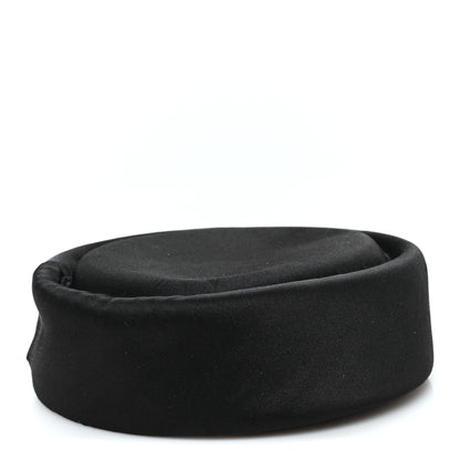 Gucci Satin Pillbox Hat M 57 Black 6 of 9