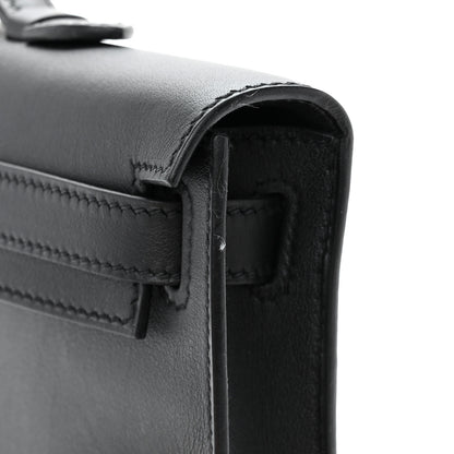 Hermes Swift Kelly Cut Clutch Pochette Black 10 of 14