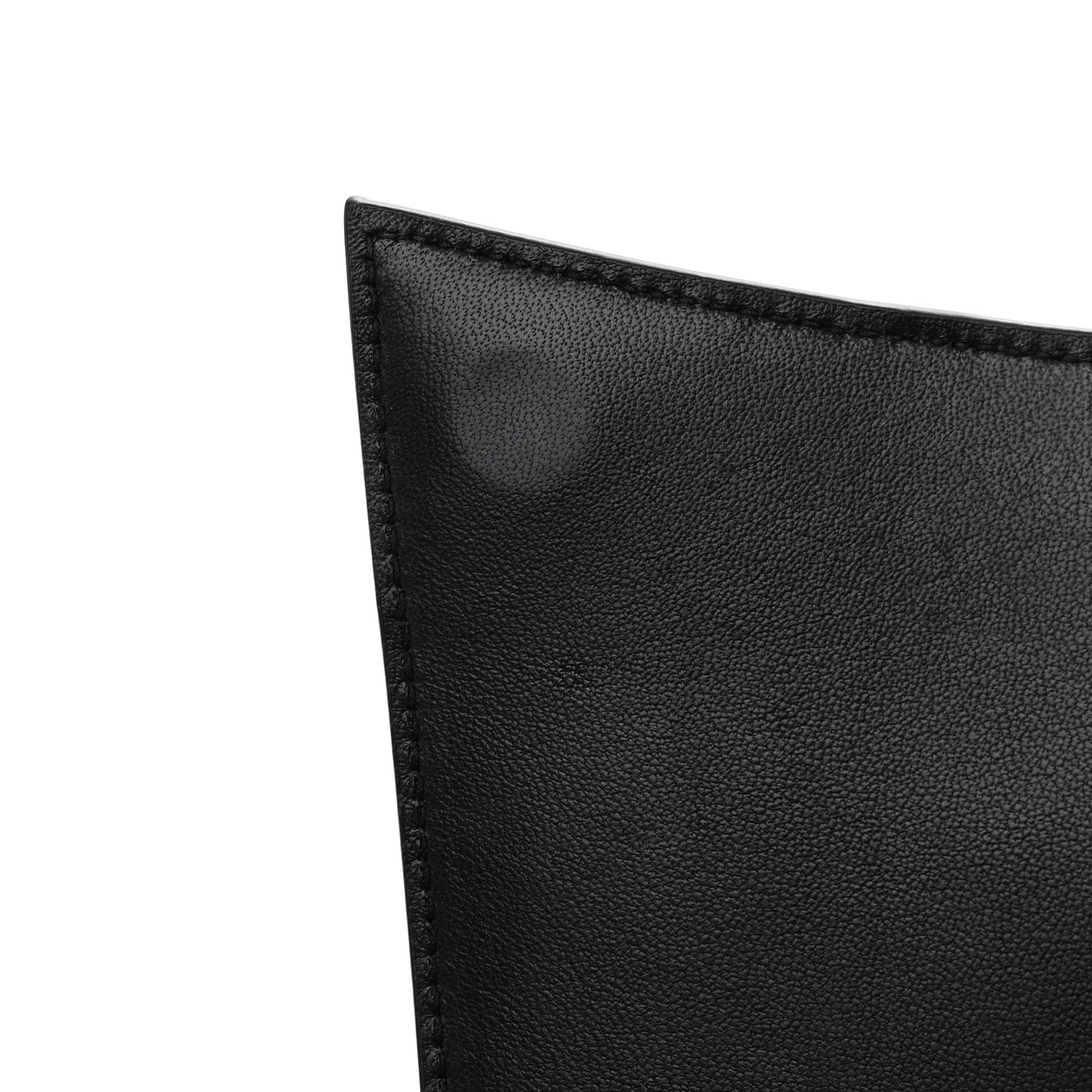 Grained Calfskin Medium Hourglass Top Handle Bag Black