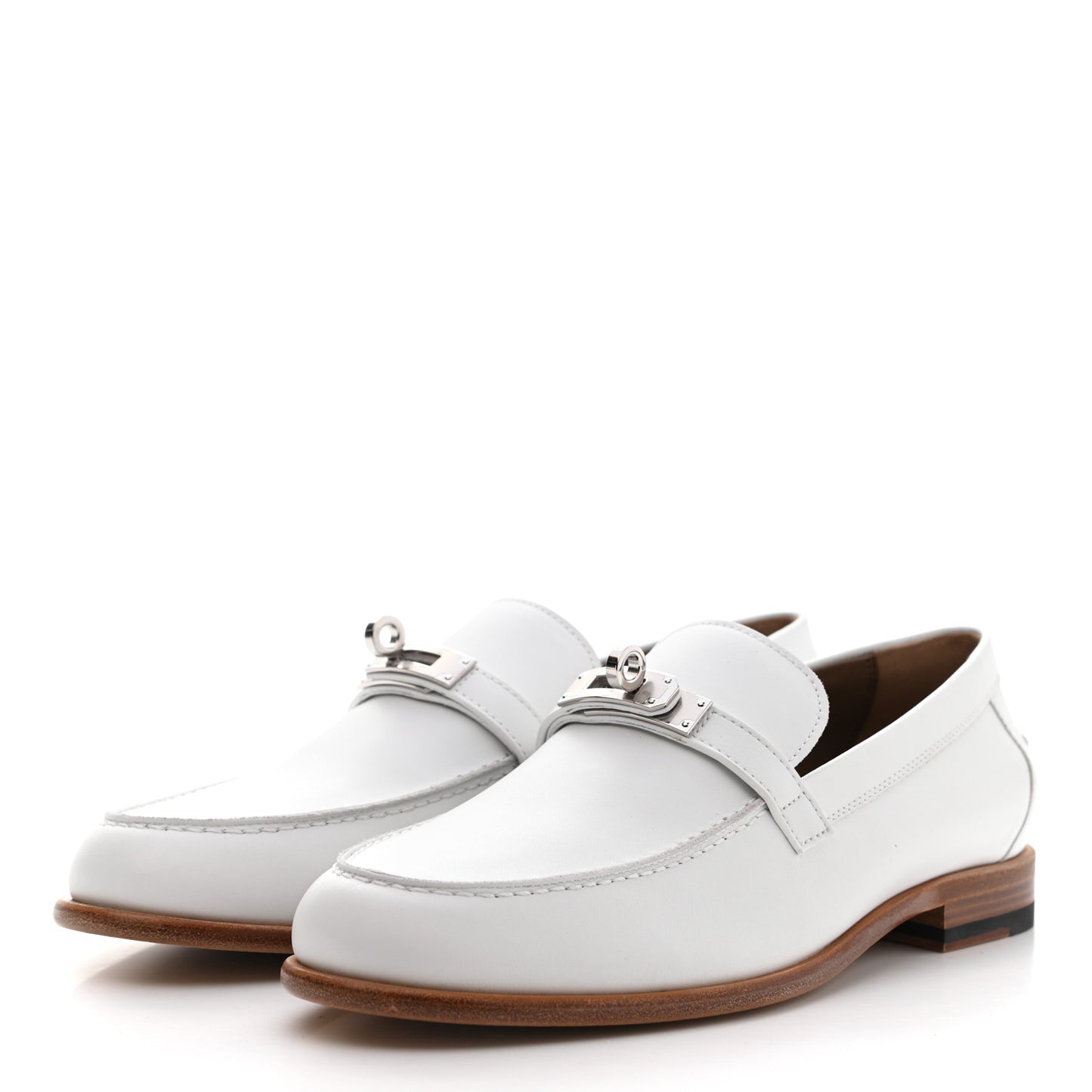 Calfskin Womens Destin Loafer 39 White