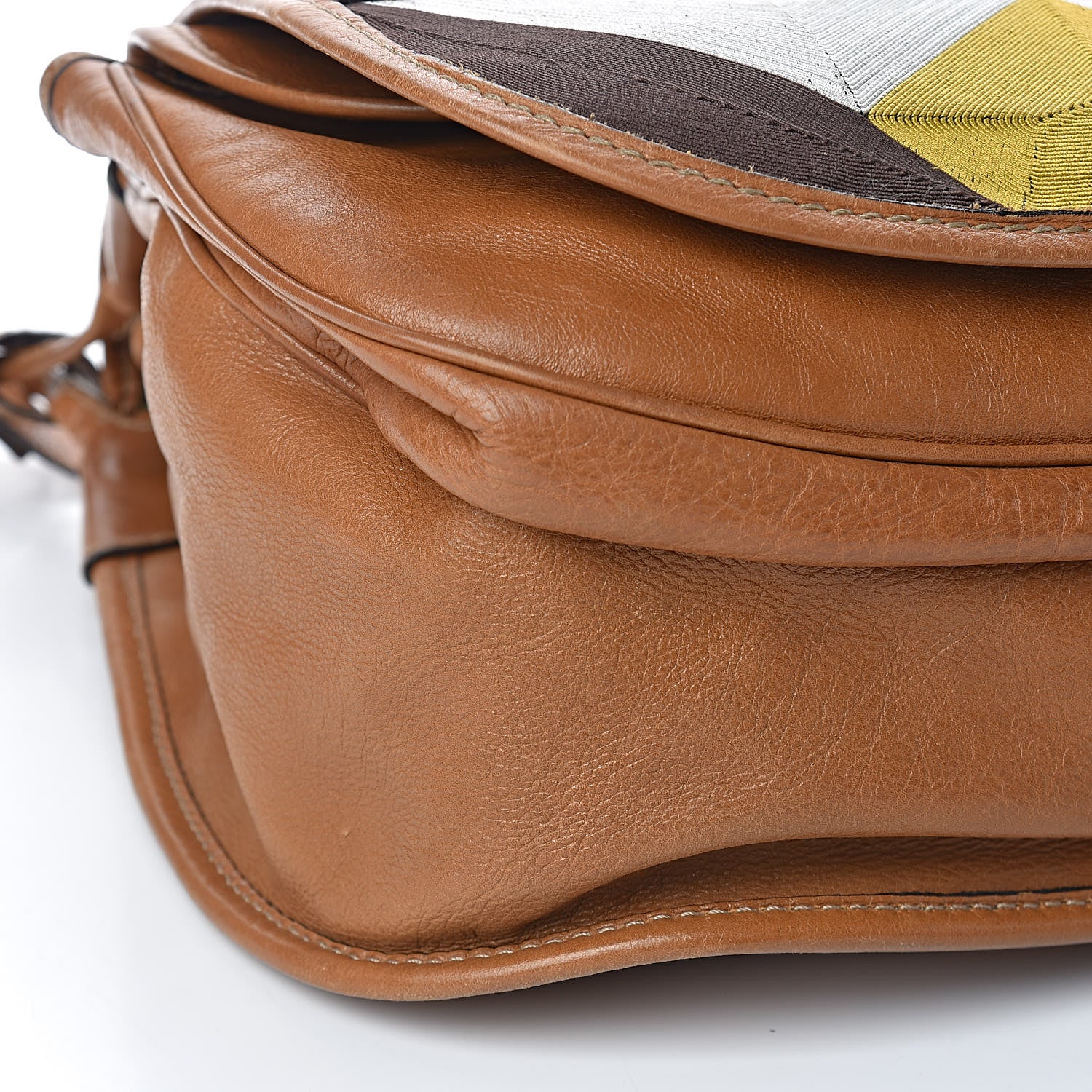Fendi Glazed Calfskin Patchwork Large Messenger Bag Multicolor 9 of 12