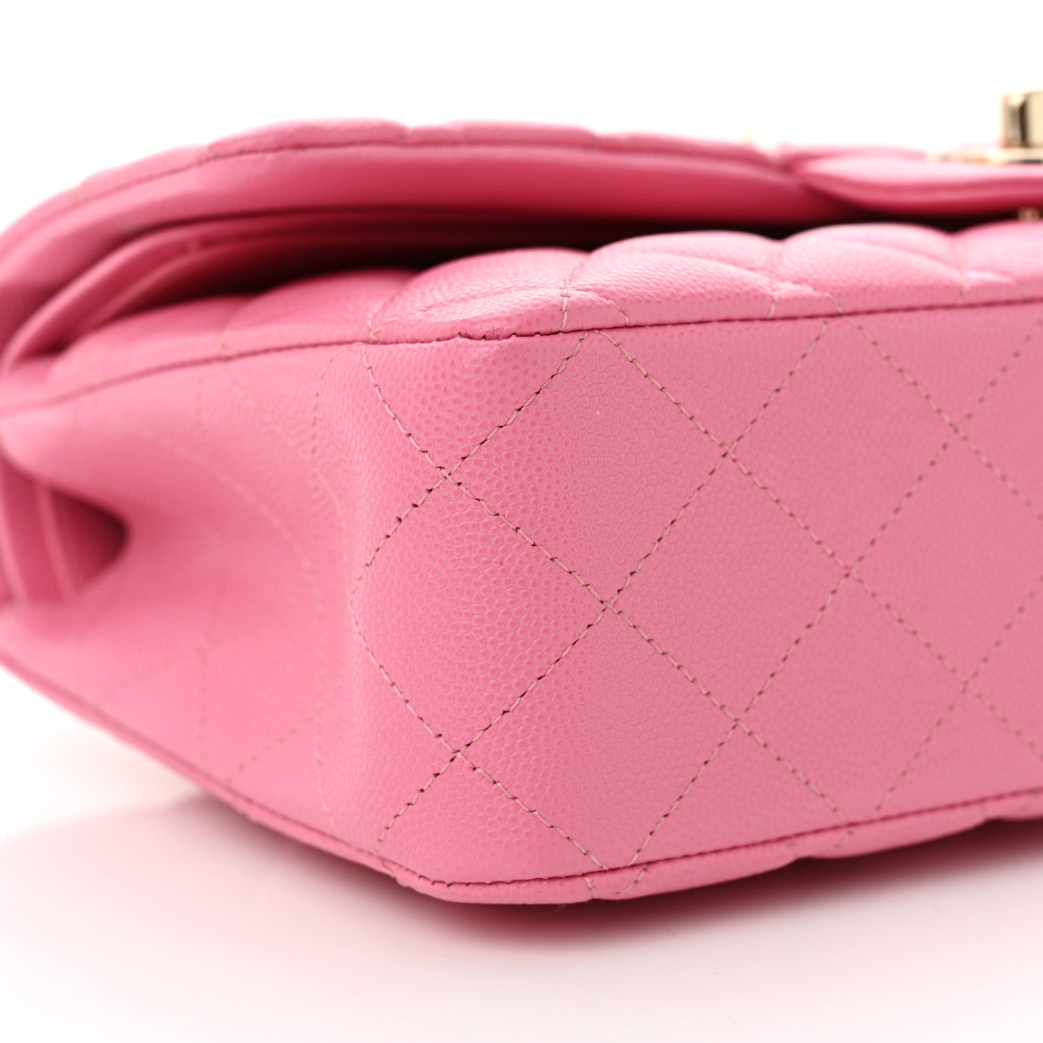 Chanel Caviar Quilted Medium Double Flap Pink 9 of 12