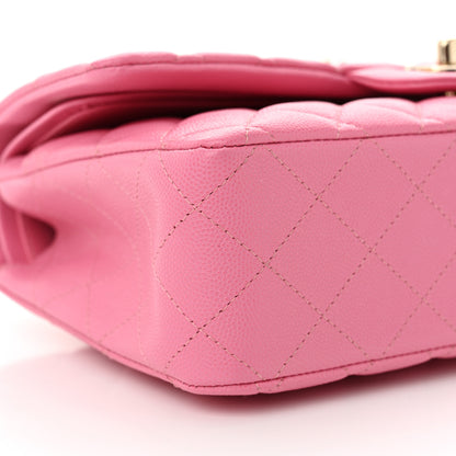 Chanel Caviar Quilted Medium Double Flap Pink 9 of 12