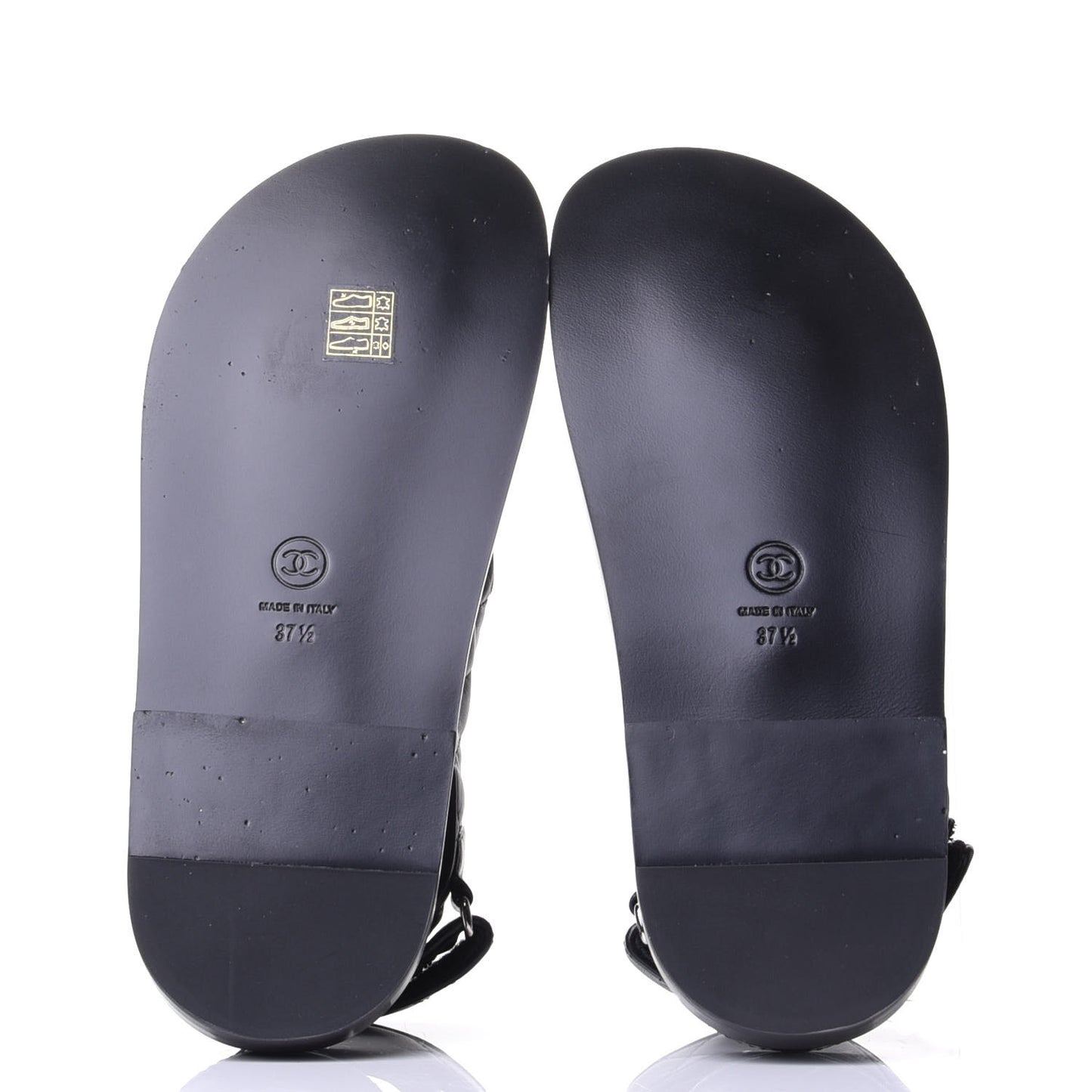 Lambskin Velcro Dad Sandals 37.5 Black
