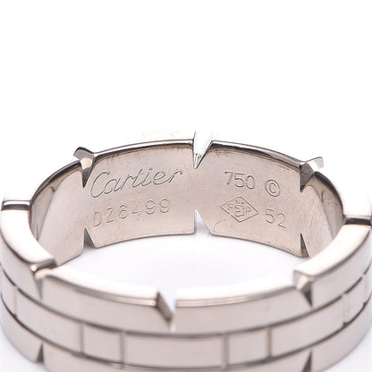 Cartier 18K White Gold Tank Francaise Ring 52 6 4 of 4