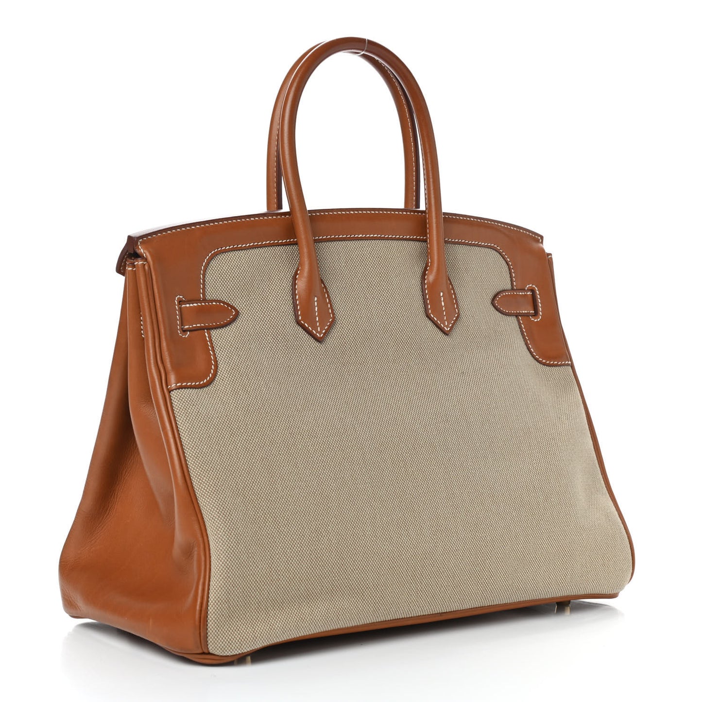 Toile Natural Barenia Flag Birkin 35 Fauve