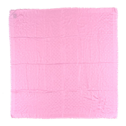 Louis Vuitton Silk Wool Monogram Shawl Velvet Rose 1 of 3