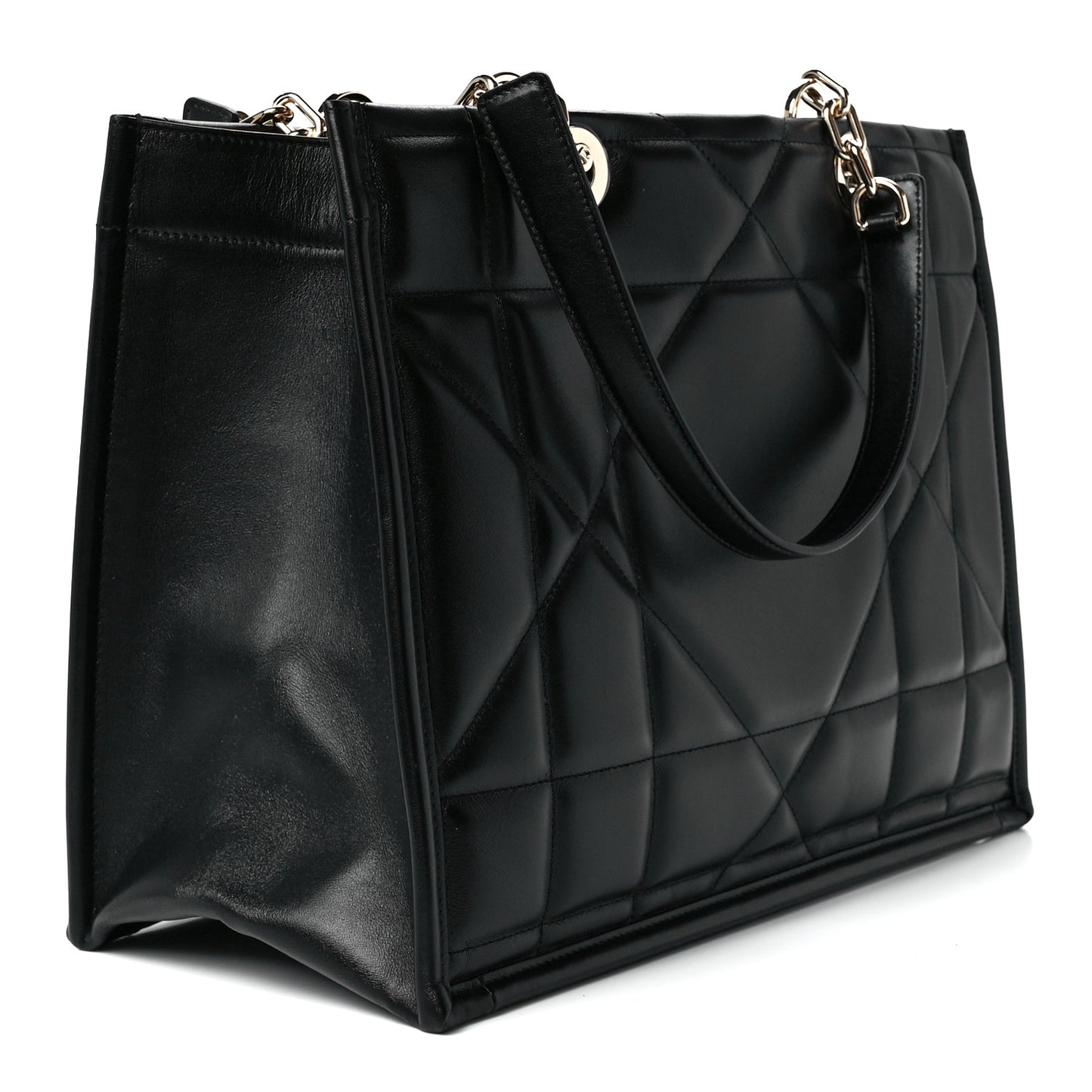 Calfskin Archicannage Medium Essential Tote Black