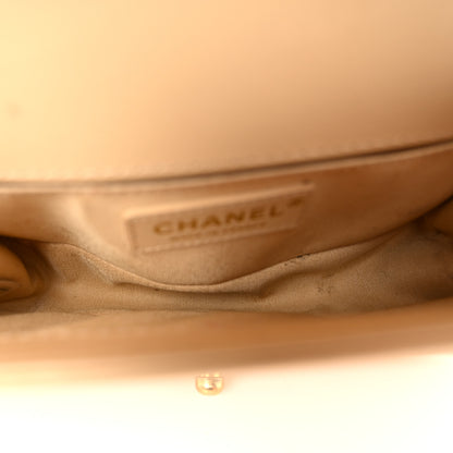 Chanel Calfskin Quilted Small Boy Handle Flap Beige 5 of 15