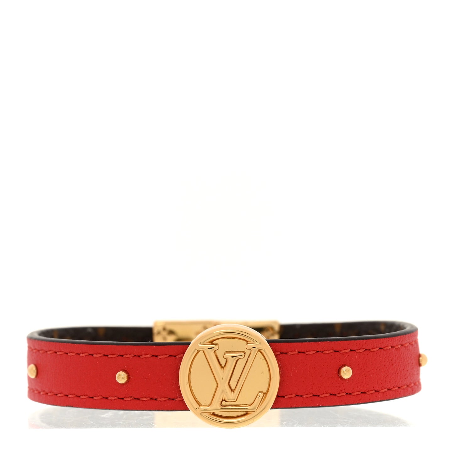Monogram LV Circle Reversible Bracelet Rouge