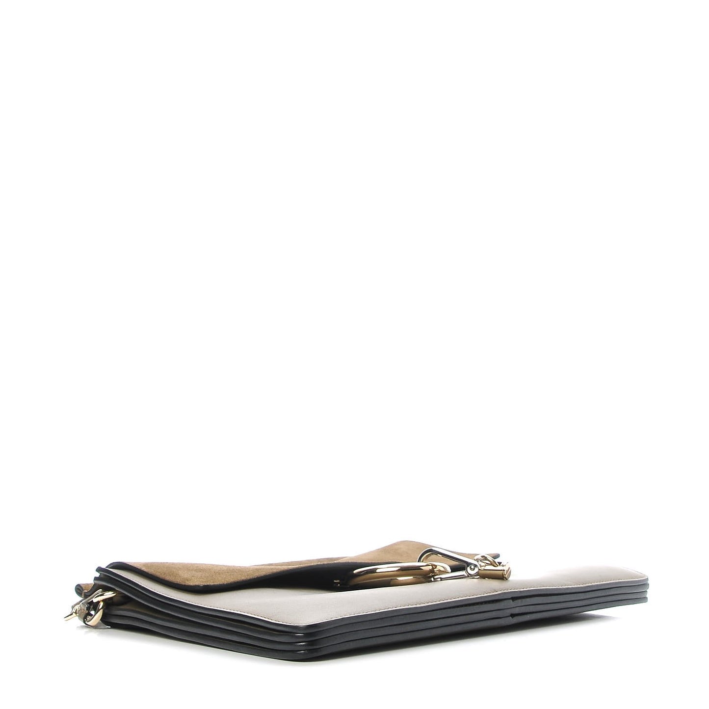 Suede Calfskin Medium Faye Shoulder Bag Dark Khaki