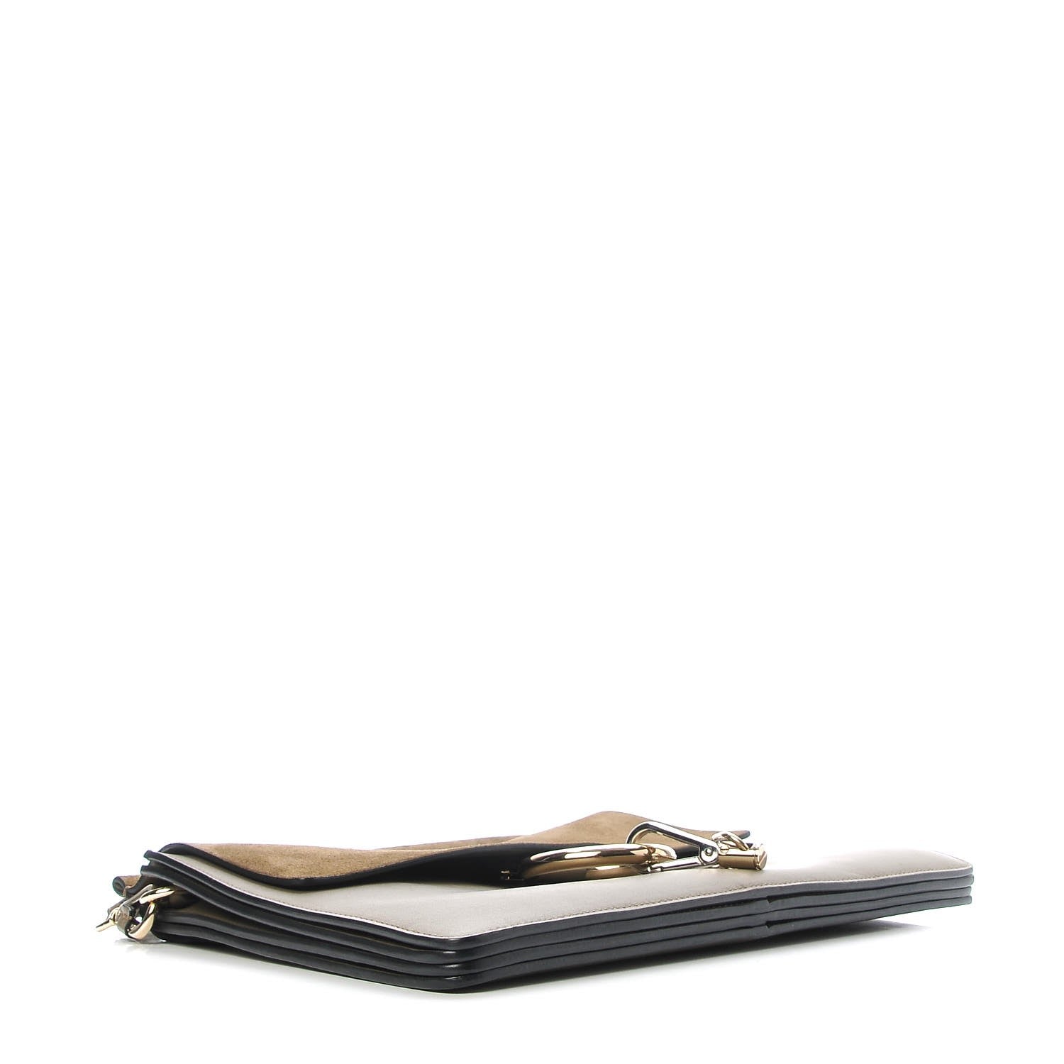 Chloe Suede Calfskin Medium Faye Shoulder Bag Dark Khaki 4 of 16