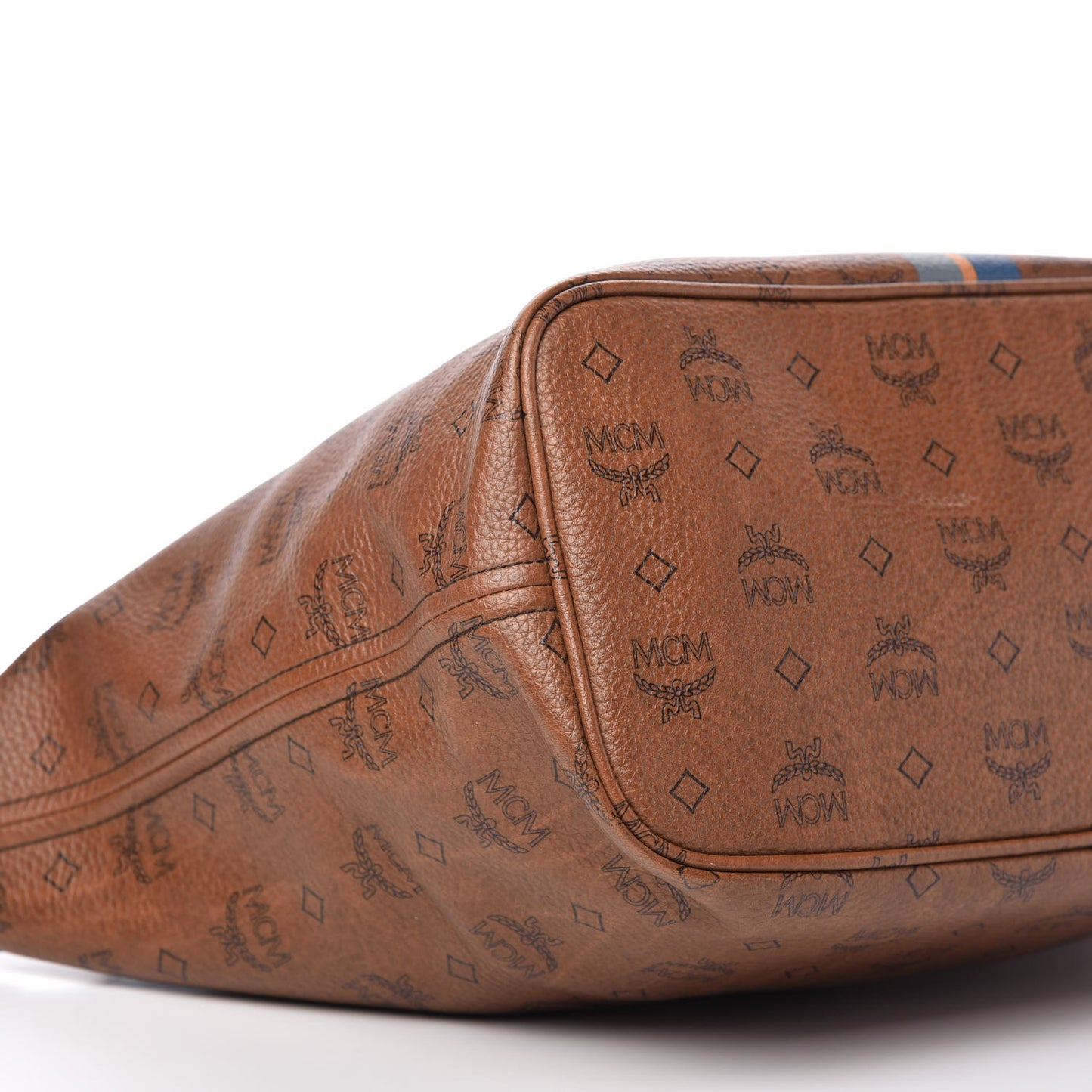 Visetos Dog Bone Striped Shopper Tote Brown