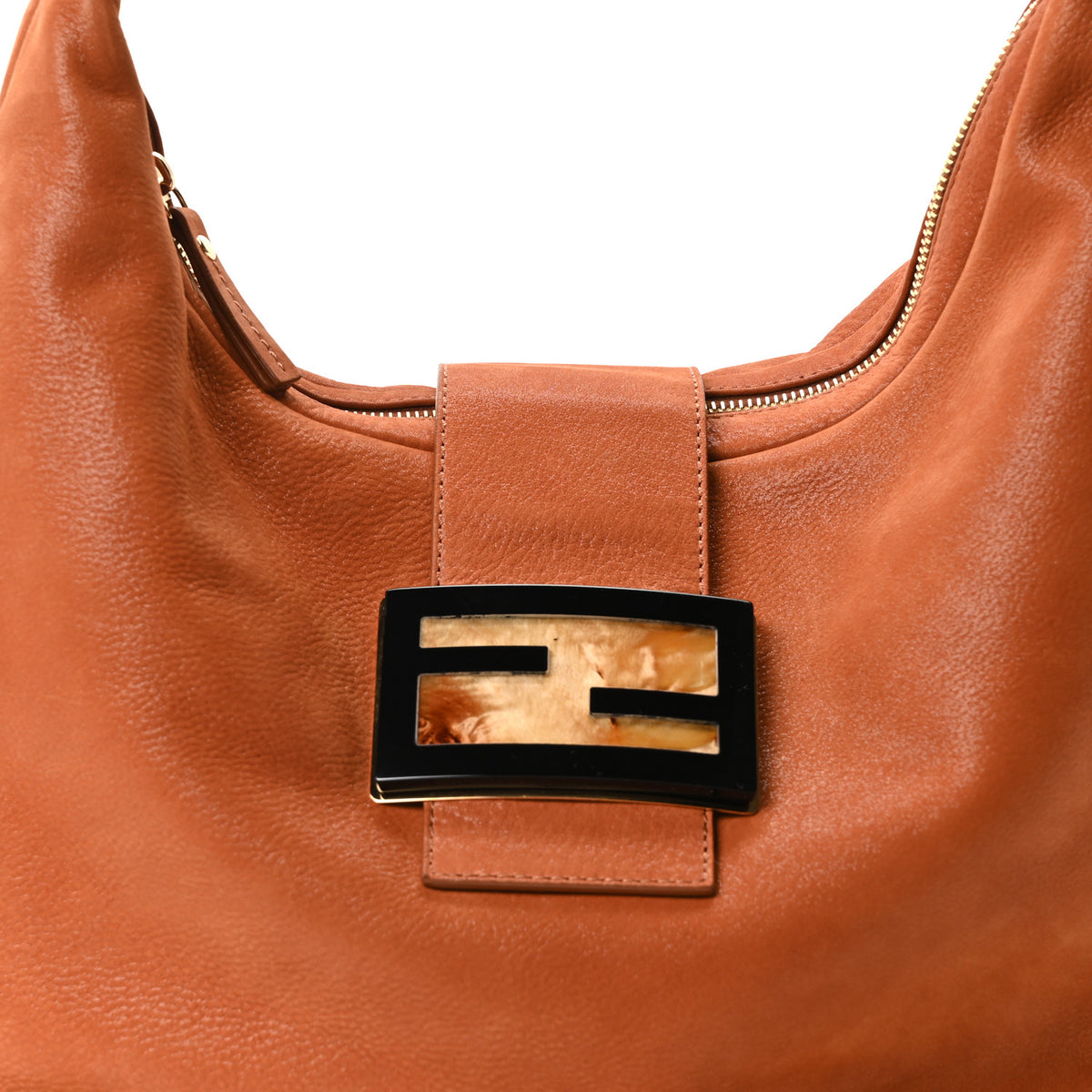 Metallic Calfskin Forever Hobo Brown