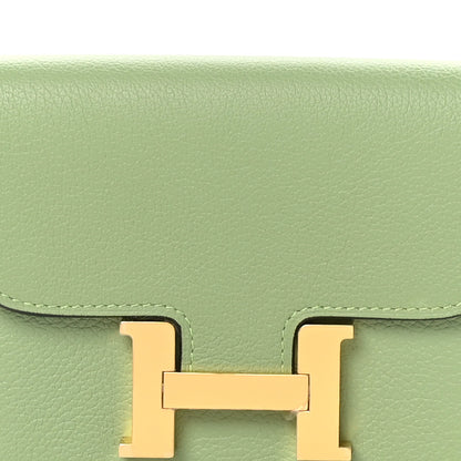 Hermes Evercolor Constance Slim Wallet Vert Criquet 9 of 12
