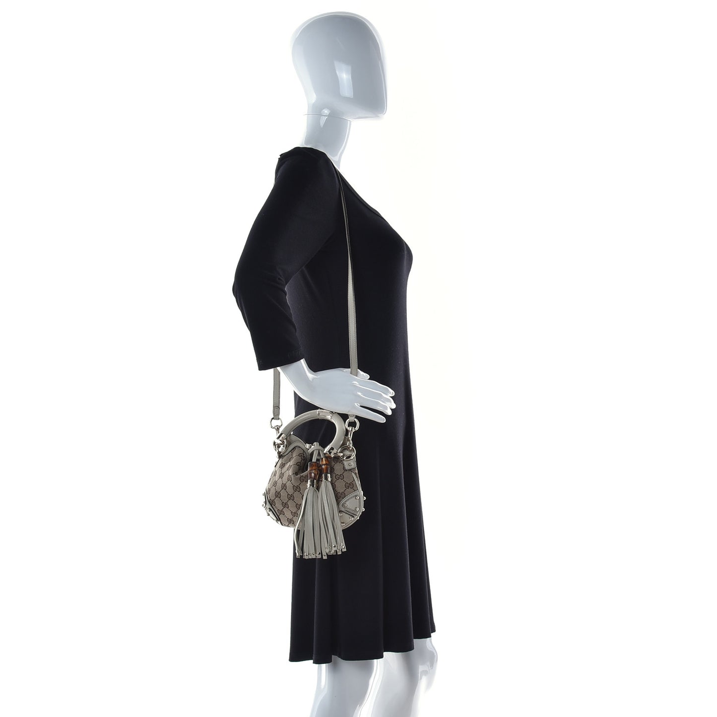 Monogram Mini Indy Top Handle Bag White
