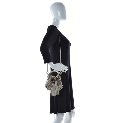 Gucci Monogram Mini Indy Top Handle Bag White 2 of 13