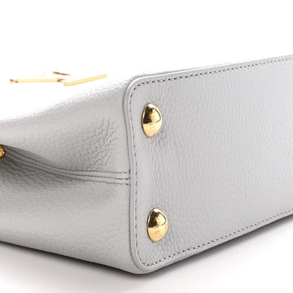 Louis Vuitton Taurillon Enamel Blossom Chain Capucines BB Ice Grey 8 of 10