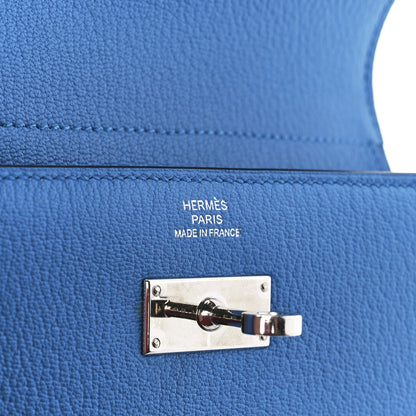 Hermes Chevre Mysore Medium Kelly Wallet Bleu Zanzibar 10 of 14