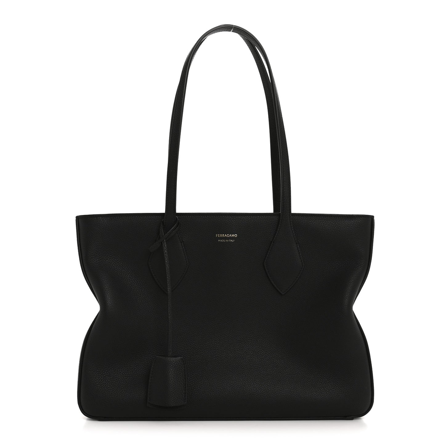 Grained Calfskin Medium Star Tote Black